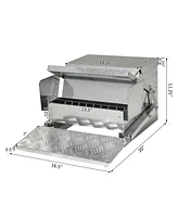 25 lbs Capacity Automatic Chicken Poultry Feeder with a Galvanized Steel and Aluminium Build, Weatherproof Design