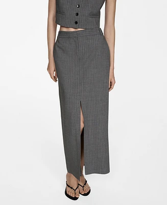 Mango Women's Pinstripe Suit Skirt