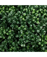 1.3' (15.7") Artificial Boxwood Topiary Trees with Ground Stake, Uv Resistant Set of 2 Ball Shaped Trees, Indoor Outdoor Fake Plants for Home Off