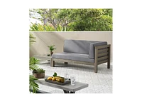 Streamdale Furniture Oana Right Corner Bench And Coffee Table, Dark Grey