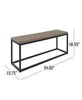 Simplie Fun Modern Acacia Wood Bench: Elegance And Comfort For Your Outdoor Oasis