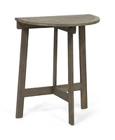 Simplie Fun Westmont Half-Round Bistro Table, Grey