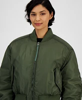 Hugo Women's Solid-Color Relaxed Bomber Jacket