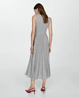 Mango Women's Pleated Long Dress