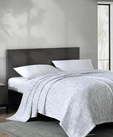 Vera Wang Jaspe Waffle Heathered Blanket