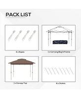 12' x 12' Pop Up Canopy Tent with Netting and Carry Bag, Instant Sun Shelter with 137 sq.ft Shade, Tents for Parties, Height Adjustable, for Outdoor,