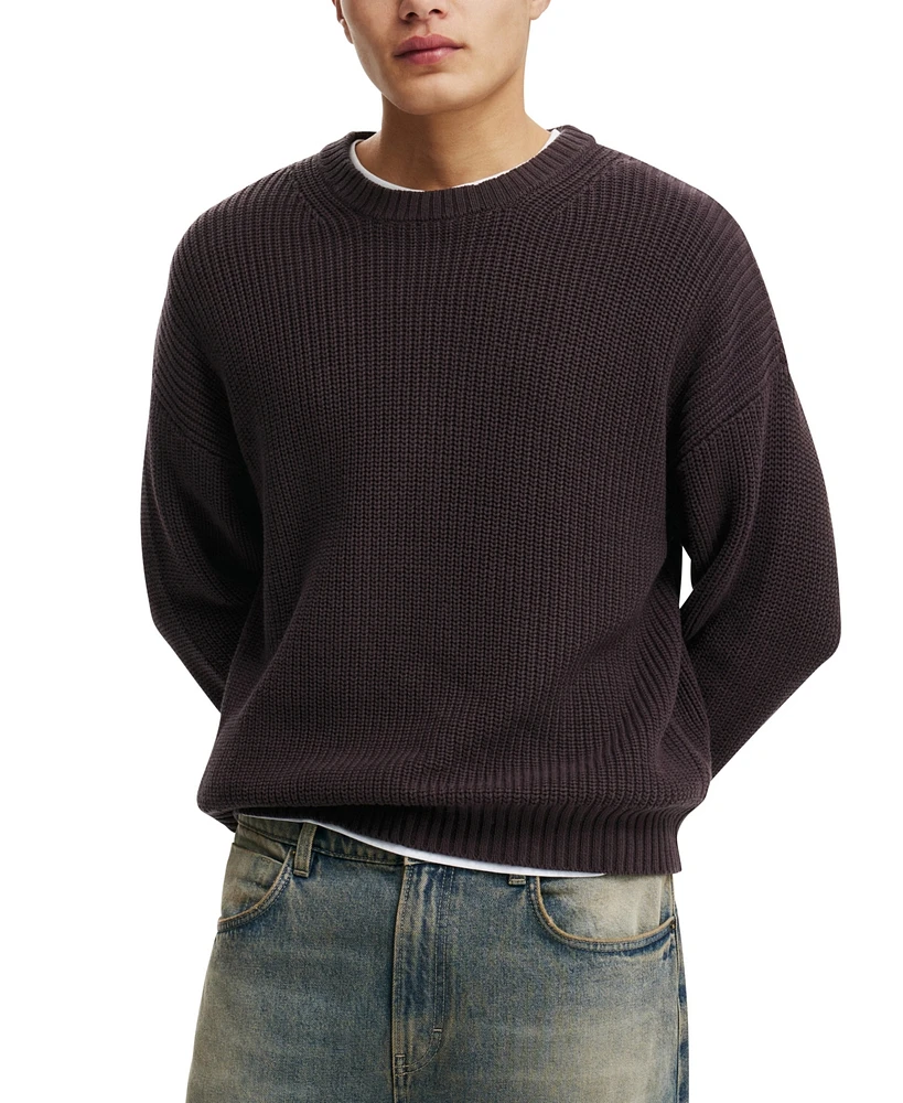 Cotton On Men's Box Fit Crew Knit Sweater