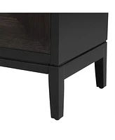 Streamdale Furniture Versatile Four-Door Sideboard with Brushed Doors and Fir Veneer, Featuring Elegant Handles, Perfect for Various Spaces.
