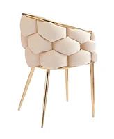 Streamdale Furniture Luxury Handmade Accent Chair with Gold Legs