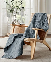 Levtex Washed Linen Textured Quilted Throw, 50" x 60"