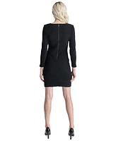 Dkny Petite Twist-Front V-Neck Long-Sleeve Sheath Dress