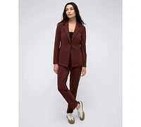 Kenneth Cole Women's Athletic Stretch One-Button Notch-Collar Blazer