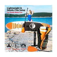SereneLife Free-Flow Inflatable Stand-Up Paddle-Board (Sup), 10.5 ft.