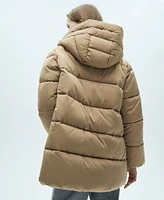 Mango Women's Hood Quilted Coat