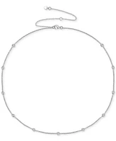 3-Pc. Set Diamond Station Collar Necklace, Bracelet & Linear Drop Earrings (1/5 ct. t.w.) in Sterling Silver