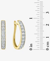 Forever Grown Diamonds Lab-Grown Diamond Hoop Earrings (1 ct. t.w.) Sterling Silver or 14k Gold-Plated