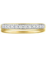 Forever Grown Diamonds Lab-Grown Diamond Faux-Stack Ring (1/4 ct. t.w.) in 10k Yellow Gold