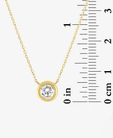 Forever Grown Diamonds Lab-Grown Diamond Bezel Necklace (1/3 ct. t.w.) in 10k Yellow Gold