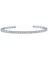 Forever Grown Diamonds Lab-Grown Diamond Flexible Cuff Bangle Bracelet (1/2 ct. t.w.) in Sterling Silver