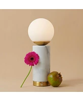 Aspen Marble Led Bedside Table Lamp Bundle (14.5")
