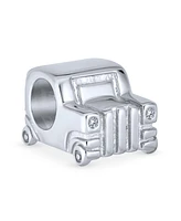 Bling Jewelry Suv Jeep Car Automobile Cubic Zirconia Head Lights Charm Bead Sterling Silver