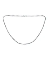 Bling Jewelry Unisex 5mm Wheat Foxtail Chain Necklace Silver Tone Stainless Steel