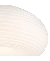 Possini Euro Design Sandringham 19 3/4" Wide Sanded White Led Ceiling Light