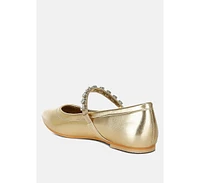 Rag & Co Gloxinia Metallic Mary Jane Ballerinas