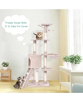 56 Inch Condo Scratching Posts Ladder Cat Play Tree