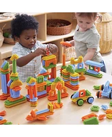 Kaplan Early Learning Snap and Stack Thistle Blocks - 160 Pieces - Assorted pre