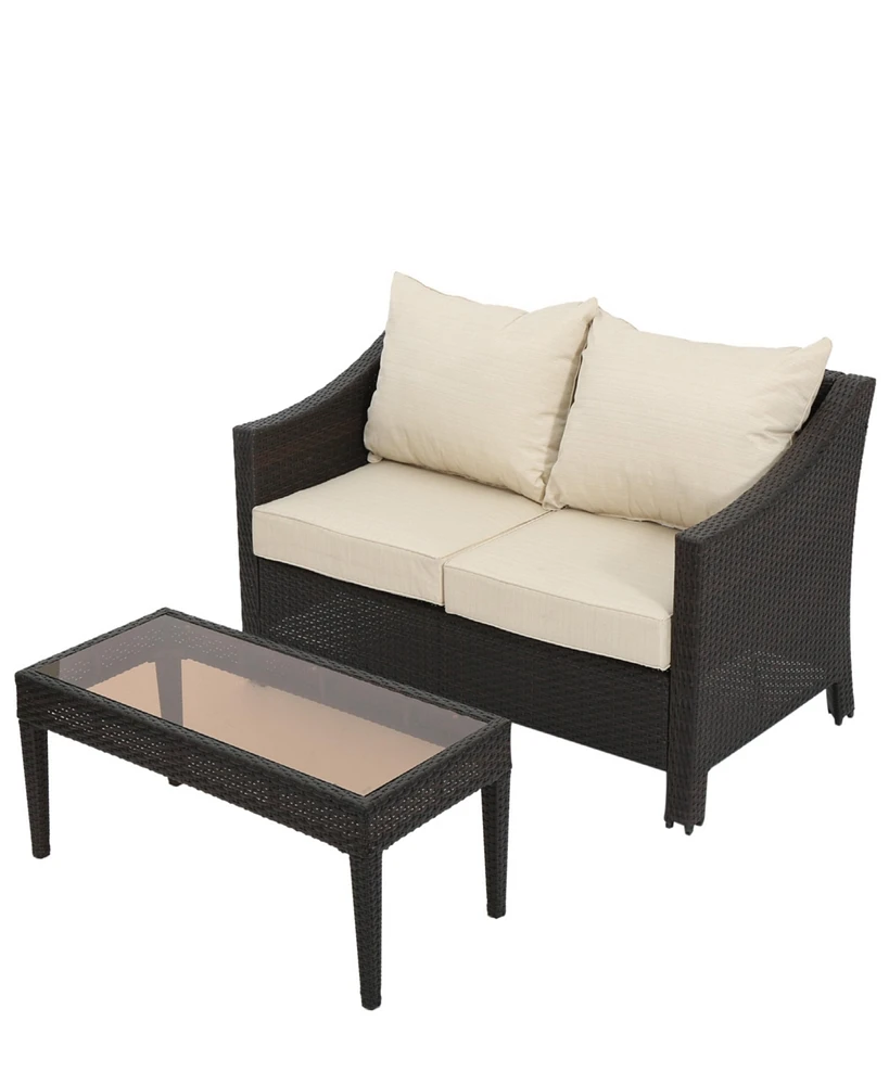 Streamdale Furniture Loveseat And Table Set