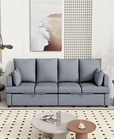 Streamdale Furniture Modern Modular Sofa, 4 Seat Chenile sectional Couch Set with 2 pilows lncluded, freely CombinableIndoor Funiture for Living Room,