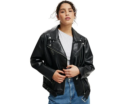 Women's Cotton On Roman Faux Leather Biker Jacket