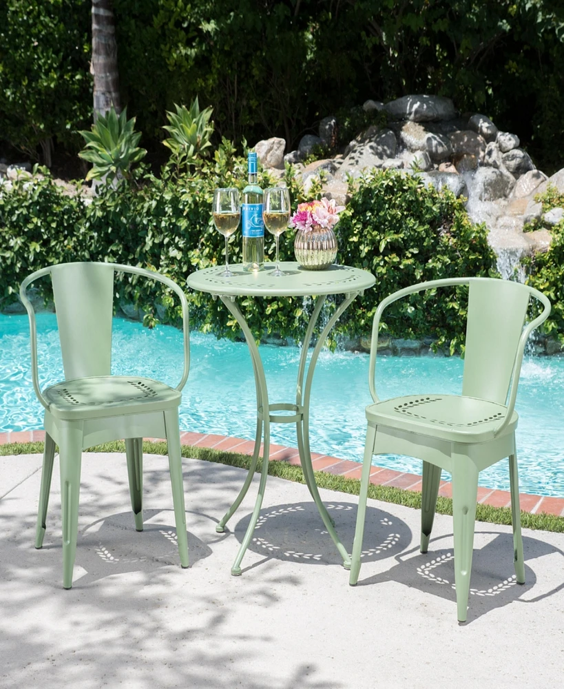 Simplie Fun Whimsical 3-Piece Powder-Coated Metal Bistro Set