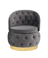 Simplie Fun 360 Degree Swivel Cuddle Barrel Accent Storage Chairs