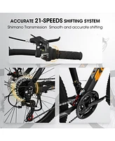 26-inch mountain bike adult aluminum frame shock absorbing front fork bike 21-speed disc brake mountain bike