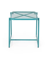 Elba 15.5" Modern Mesh Side Table With Durable Iron Frame