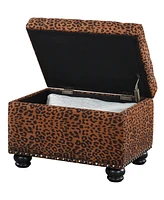 Convenience Concepts 24" Printed Fabric 5th Avenue Storage Ottoman