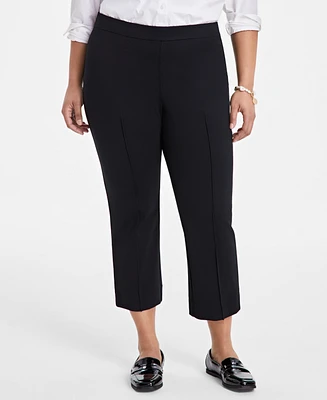 On 34th Women's Solid Ponte Mid-Rise Ankle Pants, Exclusively at Macy's