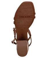 Anne Klein Women's Mackenzie Strappy Buckle Block Heel Dress Sandals