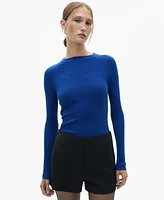 Mango Women's Fine Ribbed-Knit Sweater