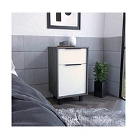 Depot E-shop Egeo Z Nightstand, One Drawer, Cabinet, Four Legs