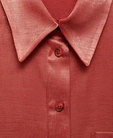 Mango Women's Satin Bow Shirt