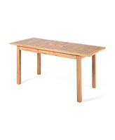 Simplie Fun Expandable Acacia Wood Dining Table: Perfect For Outdoor Gatherings