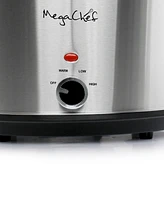 MegaChef 8 Liter Slow Cooker with Mini 0.6 Liter Warmer