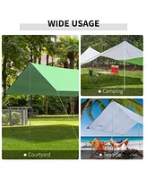 Sun Sail Shade Canopy Adjustable Installation Pole/Pipe Kit White