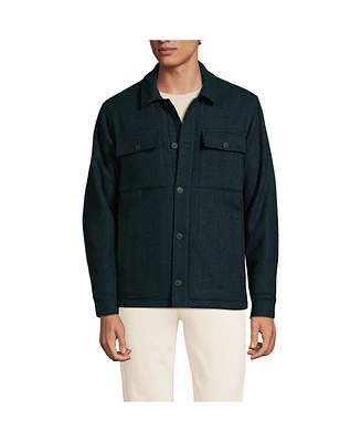 Lands' End Men's Wool Blend Shirt Jacket