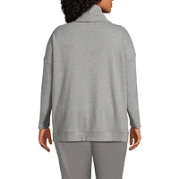 Lands' End Plus Long Sleeve Cozy Knit Cowl Neck Tunic