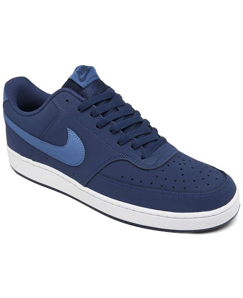 Nike Men's Court Vision Low Nubuck Casual Sneakers from Finish Line