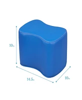 ECR4Kids SoftZone Toddler Modular Stool Set, Blue, 2-Pack